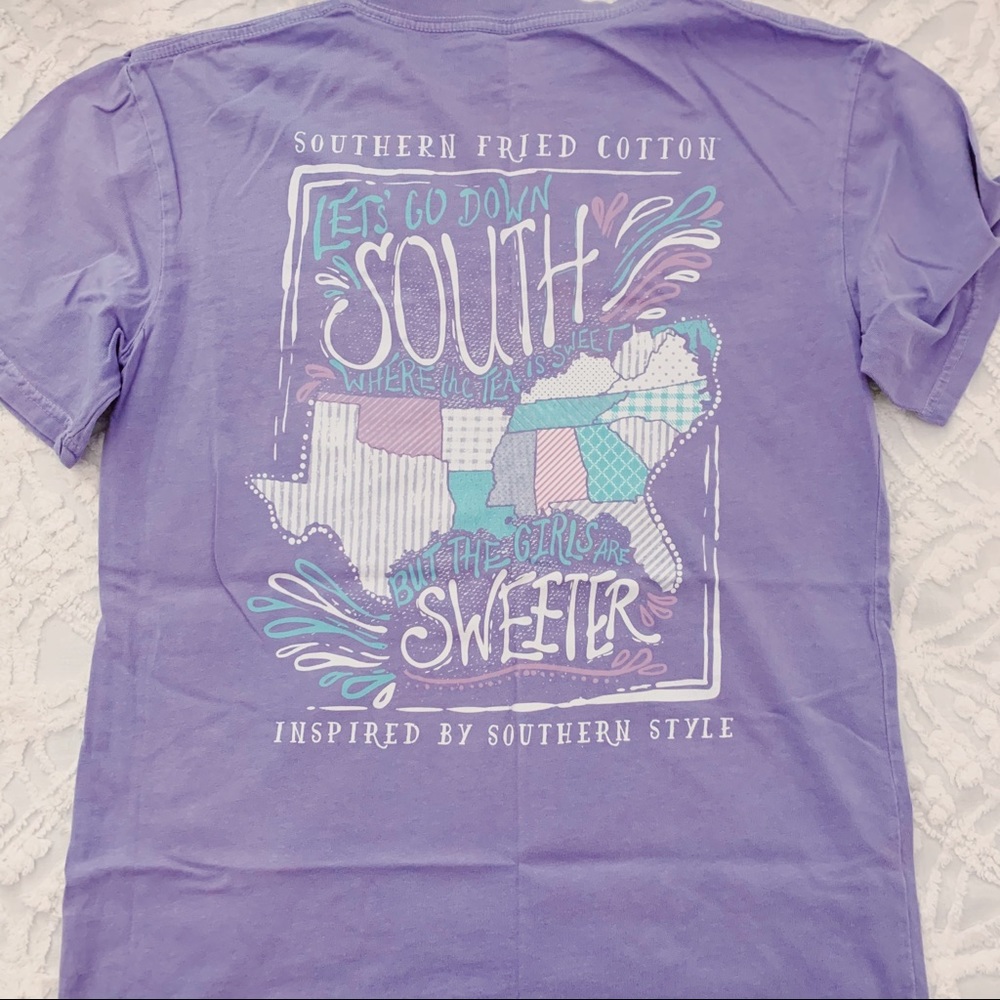 purple Southern Fried Cotton tee S